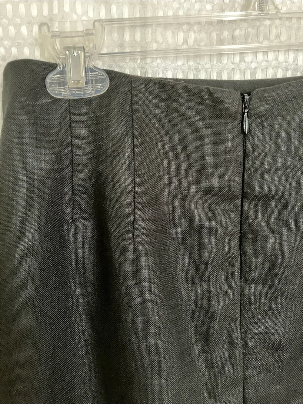 Vintage Bill Blass Blassport Black Linen Pencil Skirt Fits 8/10